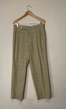Parisian by Corbin Ltd Vintage Windowpane Pleated Dress Pants Made in USA